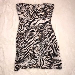 Charlotte Russe Animal print strapless dress